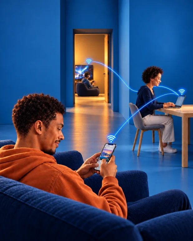 Casa conectada com Wi‑Fi Athon